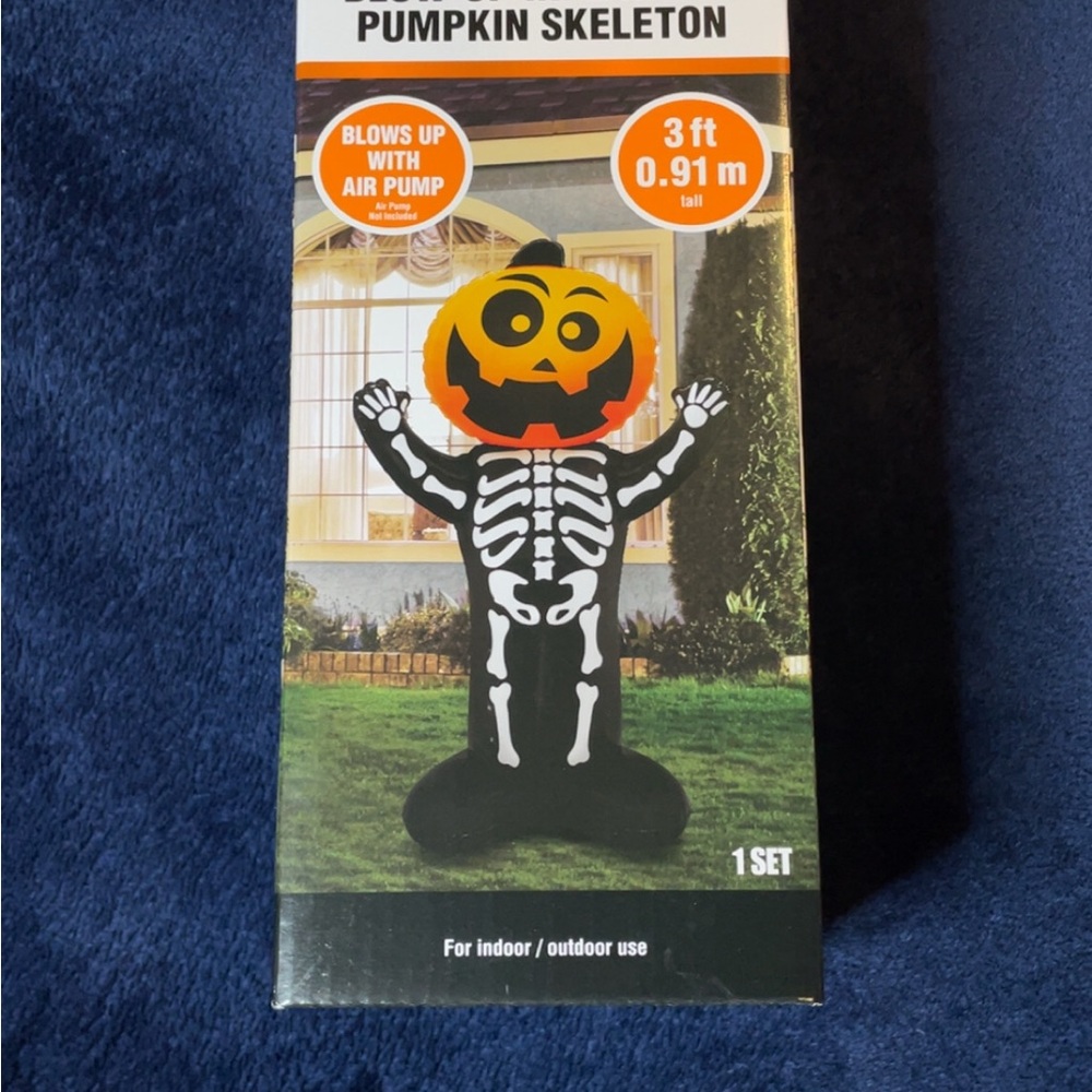 Inflatable Pumpkin Skeleton Decoration